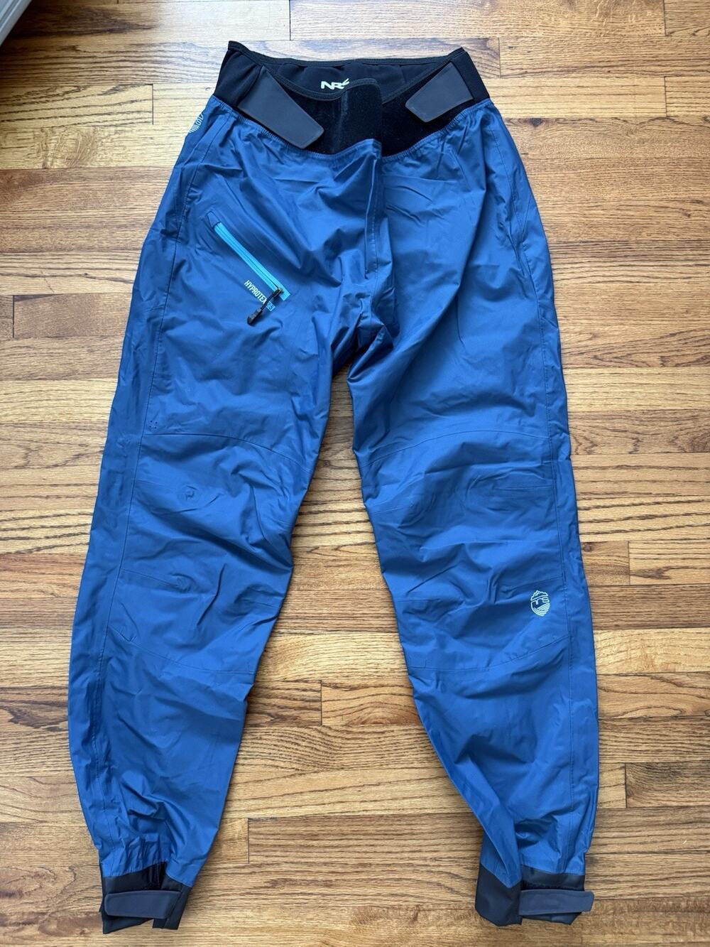 NRS Northwest River Supplies HydroTex Waterproof Paddling Pants Blue Size L